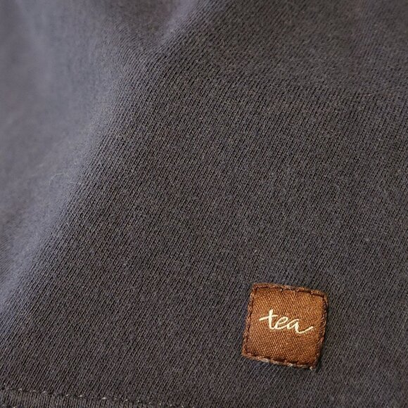 Tea Collection Girls Size 8 Navy Long Sleeve Dress Tunic Pink Floral Print - Picture 4 of 4